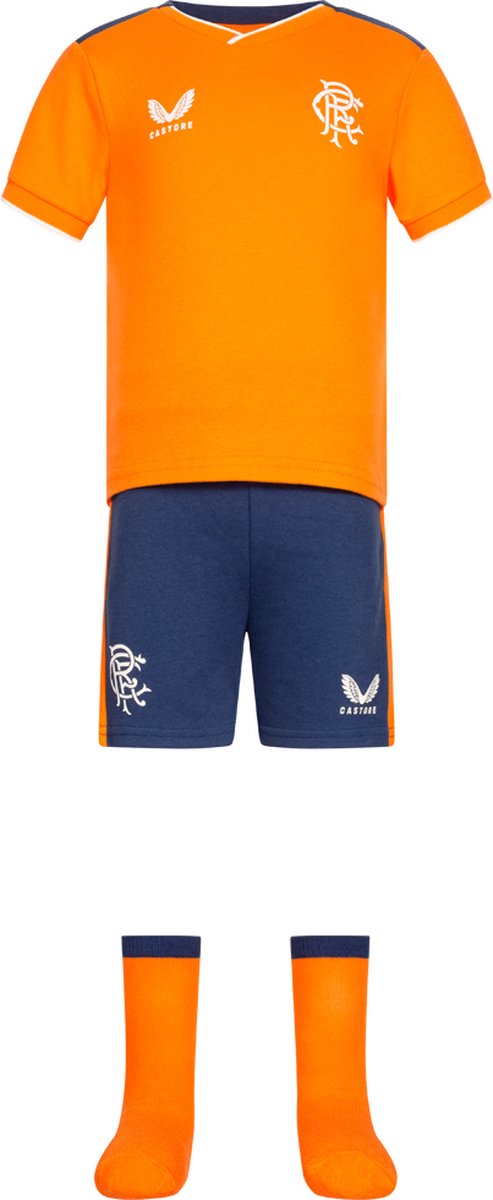 Rangers FC FC CASTORE Baby's / Baby Voetbaltenue -ORANJE - Maat 80