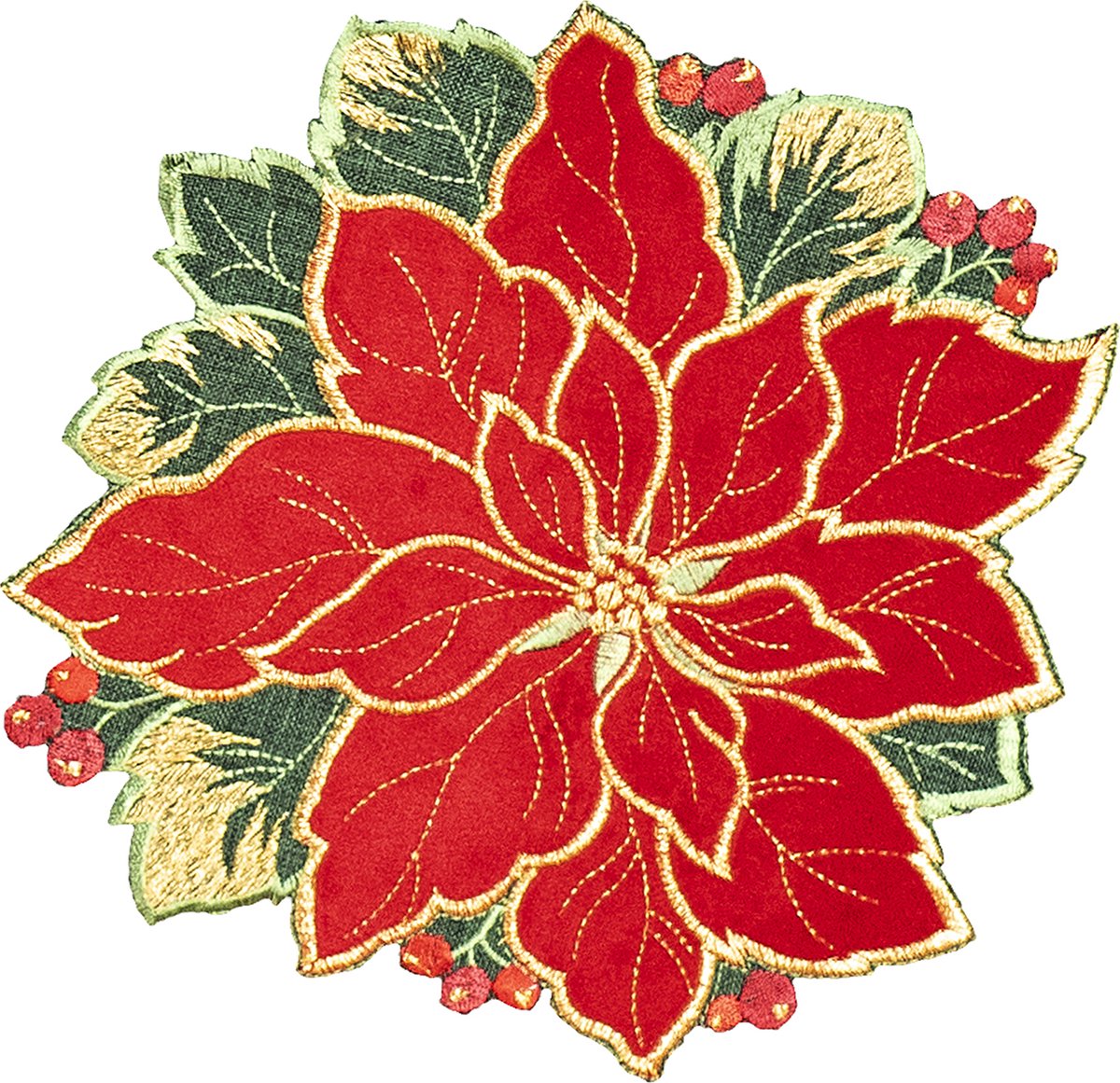 Tafelkleed - Kerst - Kerstroos - Rond 30 cm