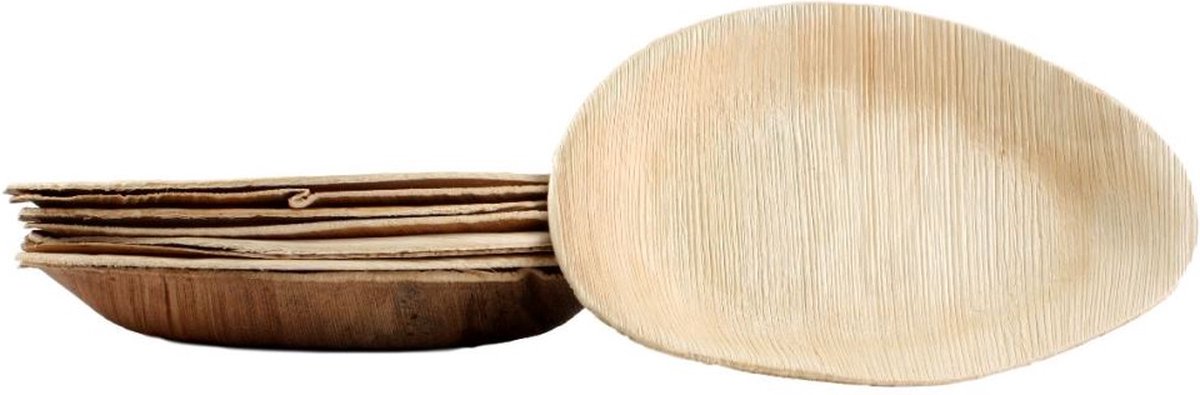 10x ovale palmblad borden, maat 21 cm