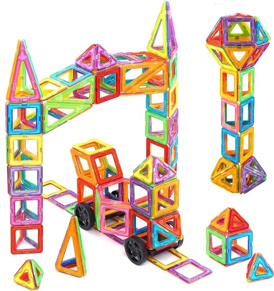 Jojoy BUILDNETIC Set de 50 blocs de construction magnétiques pour Enfants – Jouets créatifs pour le raisonnement et le développement spatial