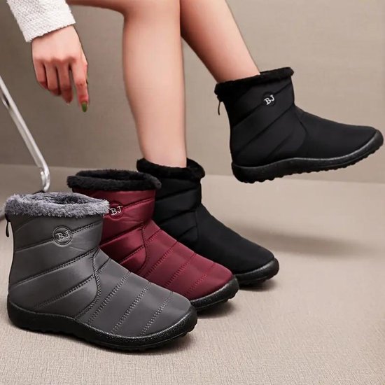 Nivard Snowboots - Sneeuwschoenen - Sneeuwboots - Dames - Wintersport - Ski - Skischoenen - Zwart - 40 - Bandje