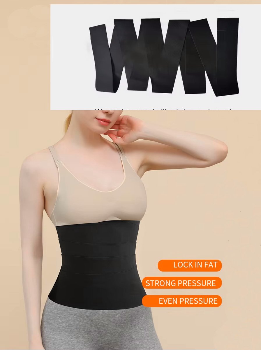 Goedkoopste CHPN - Postpartum band - Waist band - Band om de buik te ondersteunen na zwangerschap - Taille band - Taille wrap - Buikband - Zwangerschapsband - Wrap is 4 meter lang - Buikondersteuning