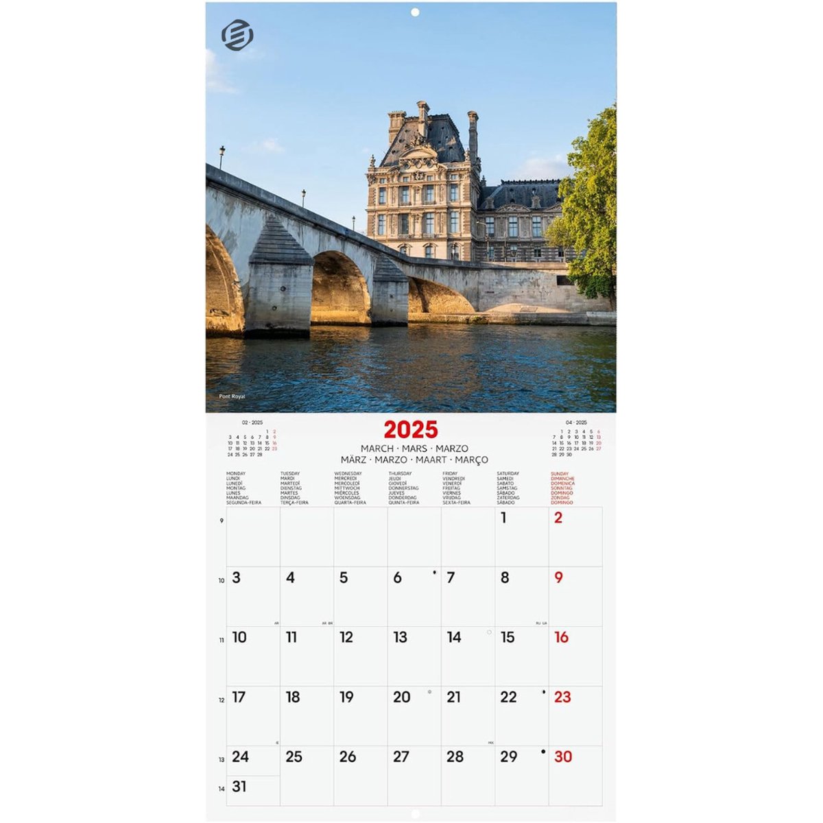 Equivera Jaarkalender 2025 - Maandkalender - Jaar Kalender - Jaarkalender - Jaarplanner - Kalender 2025