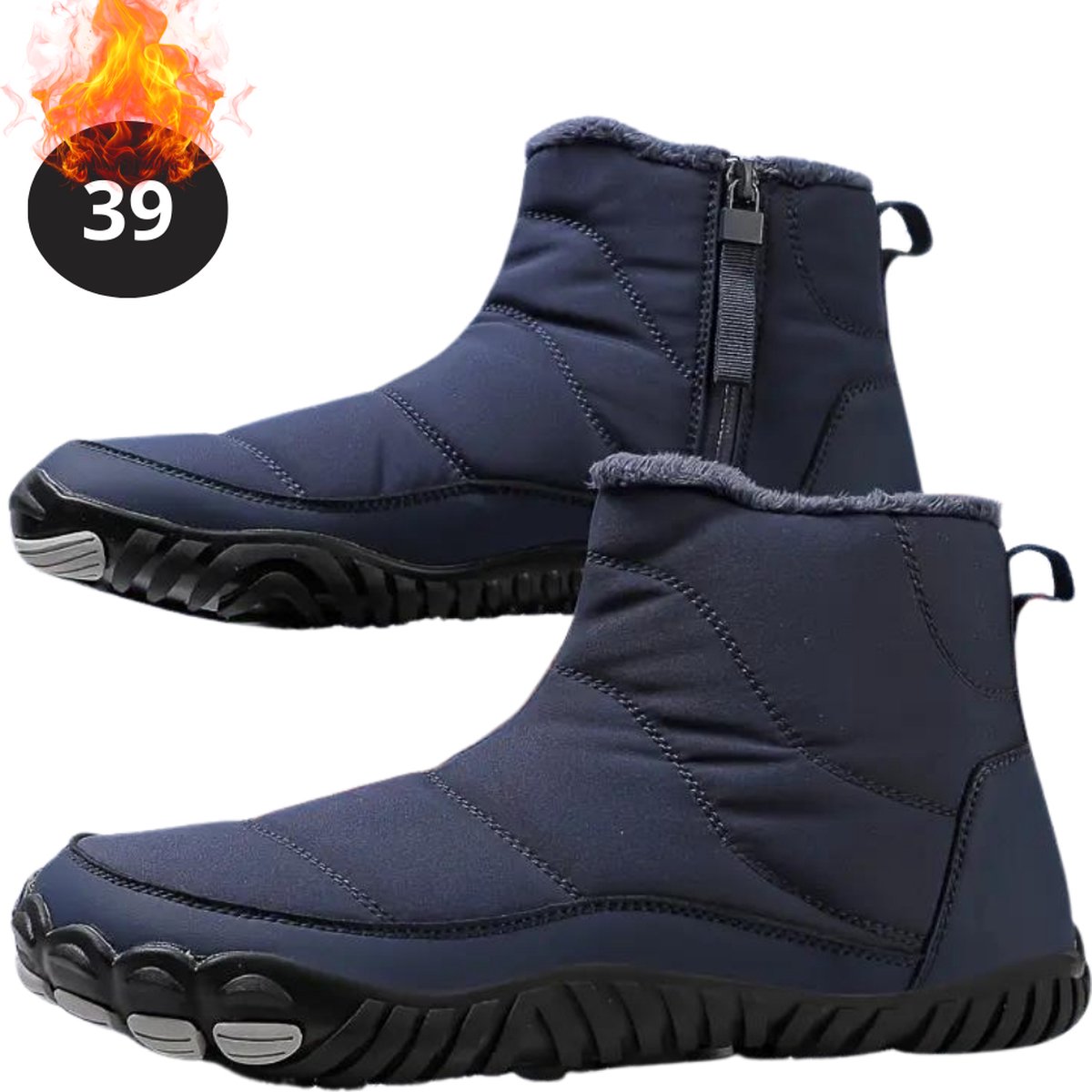 Nivard Snowboots Sneeuwschoenen Sneeuwboots Heren Wintersport Ski Skischoenen – 39 Antislip Blauw