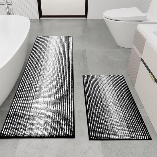 Antislip badmat van zachte chenille | Sterk absorberend en geschikt voor de wasmachine Antislip badmat van zachte chenille | Sterk absorberend en geschikt voor de wasmachine