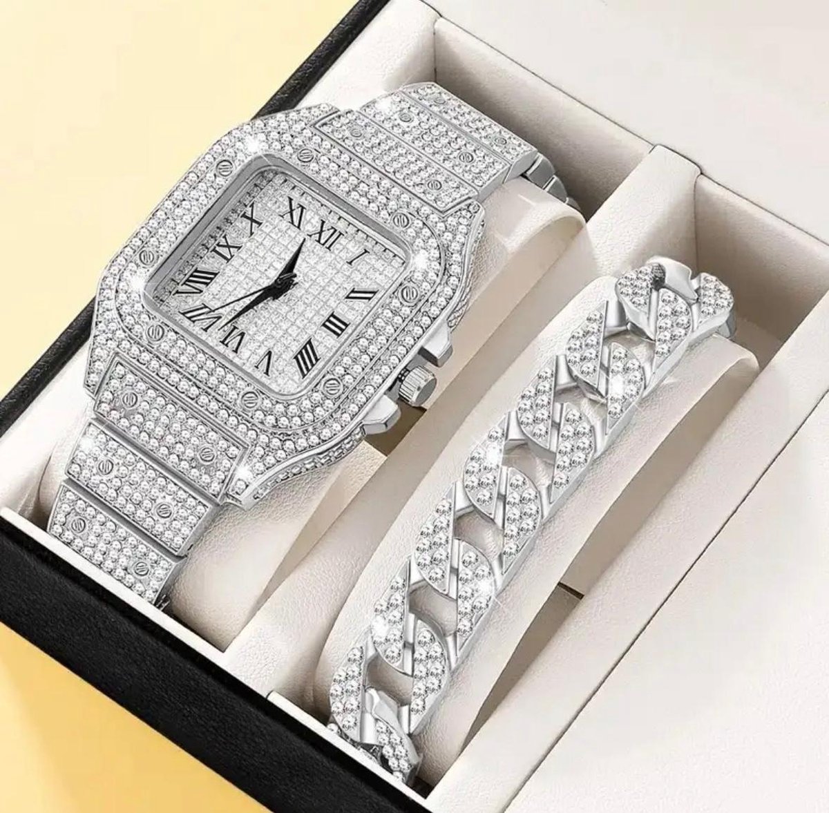 Diamond Set - Horloge - Armband - Horloge Armband Set -