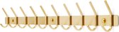 TOJ 20 Haaks Wandkapstok – 78cm - Muur / Wand Kapstok - Hangende Design Muurkapstok - Handdoekrek - RVS - Goud