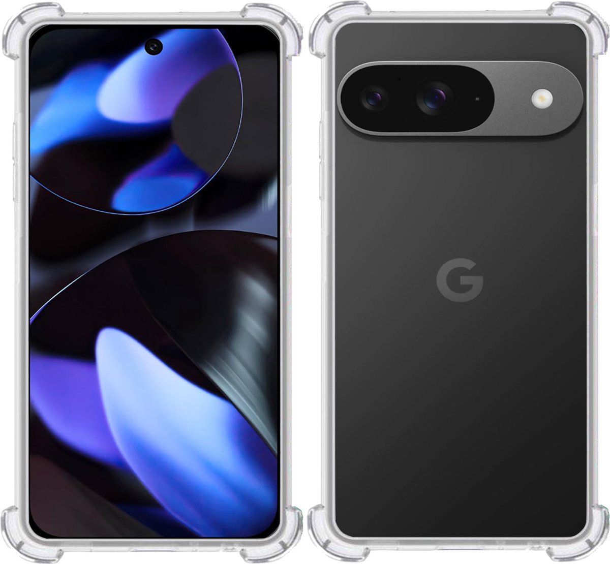 Hoesje geschikt voor Google Pixel 9 / 9 Pro – Extreme Shock Case – Case Transparant