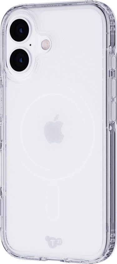 Tech21 Evo Clear - iPhone 16 hoesje - Schokbestendig telefoonhoesje - Geschikt voor MagSafe - Transparant - 3,6 meter valbestendig