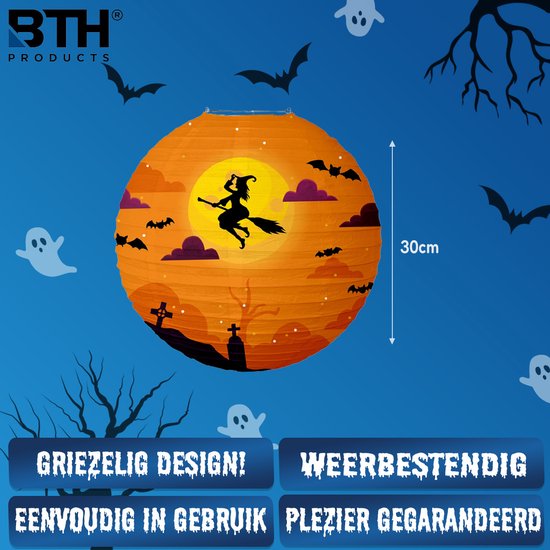 Lampionstokje - Halloween - Lampion - Decoratie Buiten - Versiering - Treklampion - Heks - Sint Maarten - Licht van BTH — afbeelding 3