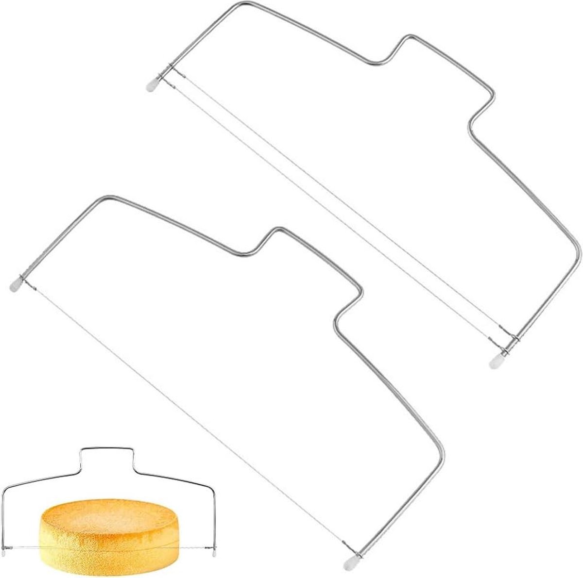 Professionele Rvs Cake Cutter Verstelbare Dubbele Draad Cake Cutter Slicer Keuken Accessoires Bakken Tools Taartsnijder