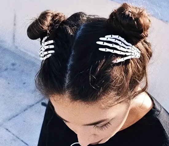 Halloween haarspeld - Skelet hand - Haaraccessoires - Haardecorstie - Skelet speldje - Halloween party - Halloween outfit