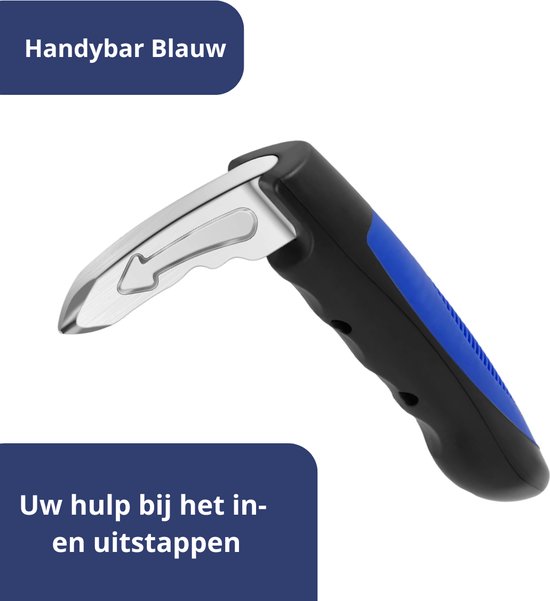 Foto: Voka in en uitstaphulp auto uitstaphulp instaphulp autohulp handybar veilig handig praktisch multifunctionele 5 in 1 auto in uitstaphulp gordelsnijder handgreep auto rood zwart extra stevig