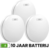 Bol.com Aroha Safety Pro Rookmelder - 10 jaar batterij & sensor - Extra dun design rookmelder brandmelder - Multipack 3 set aanbieding
