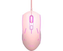 MageGee G12 - Gaming Muis - 3200 DPI - Stille Muis - Instelbare RGB - Roze