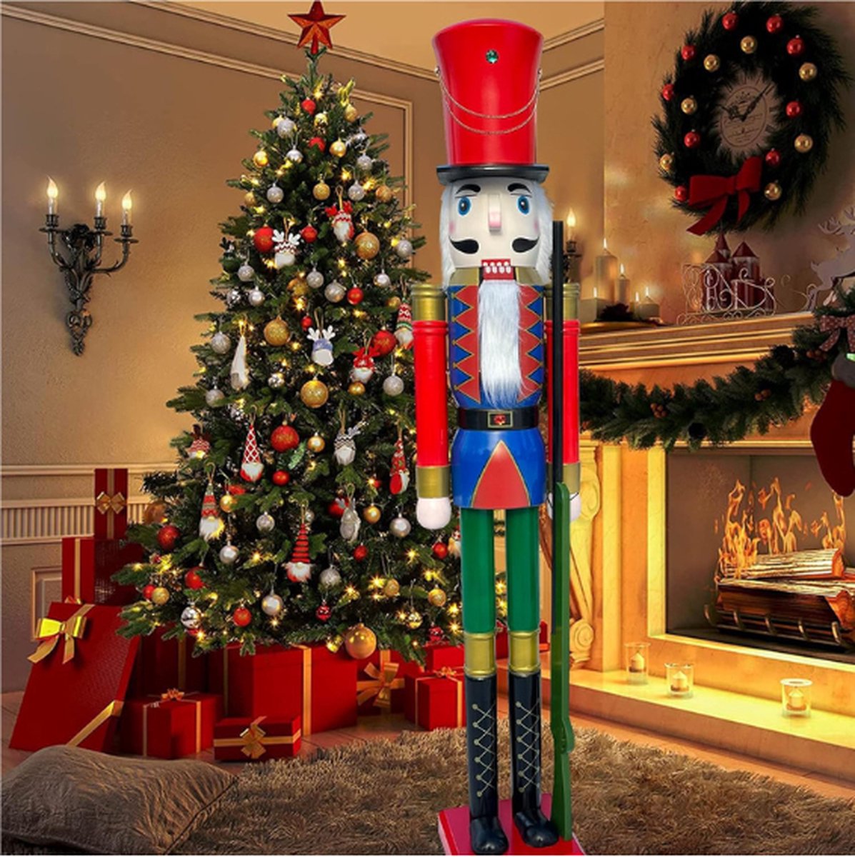 6 stks-set kerstversiering notenkraker houten soldaat marionet 12 cm tin toy 6 stuk decoratieve hanger - Cadeaus & gadgets kopen? | Korting tot 50