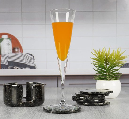 Chic Mix - Marmeren Onderzetters - Design Onderzetters Voor Glazen Marmeren Onderzettersset Zwart Marmer Set Van 4 Marble Coasters Zwa Chic Mix - Marmeren Onderzetters - Design Onderzetters Voor Glazen Marmeren Onderzettersset Zwart Marmer Set Van 4 Marble Coasters Zwa