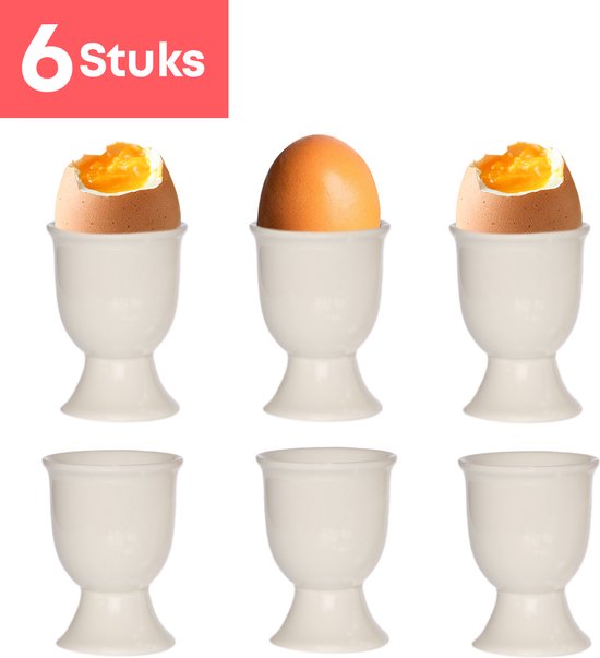 Foto: Yugn eierdopje set 6 stuks diameter 5 cm keramiek cadeautip