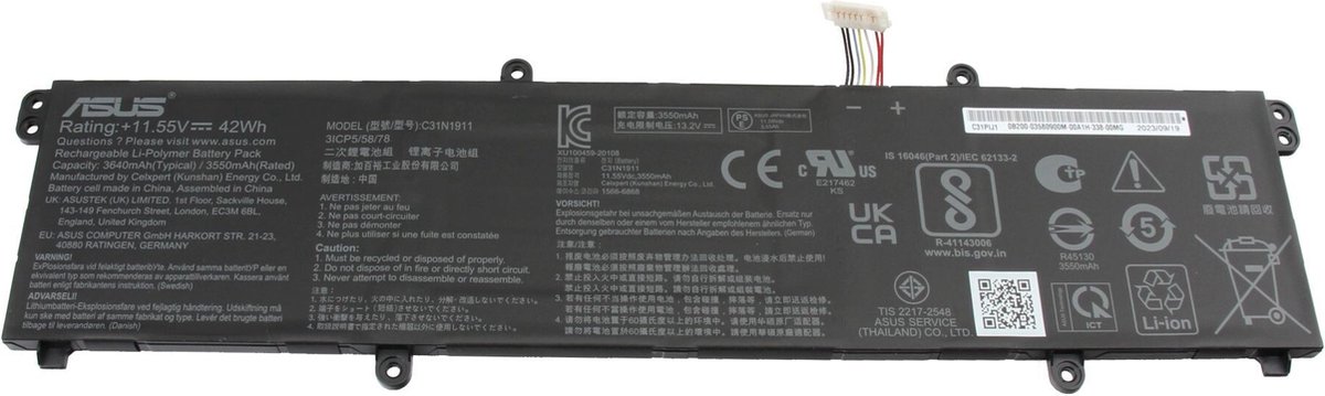 Asus 0B200-03580900 Batterij - 42Wh
