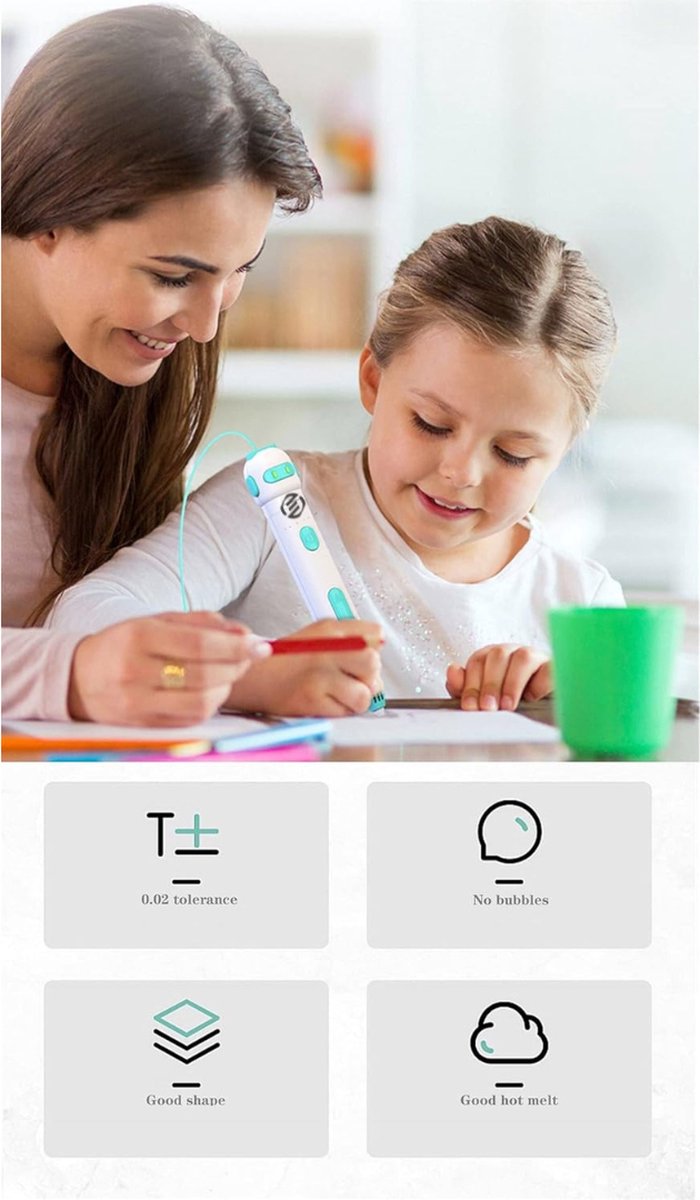 Equivera 3D Pen - 3D Starterspen - 3D Pen Starterspakket - Knutselen en Tekenen - 3D Printen - Incl. Vullingen en Filament - Kinderen en Volwassenen