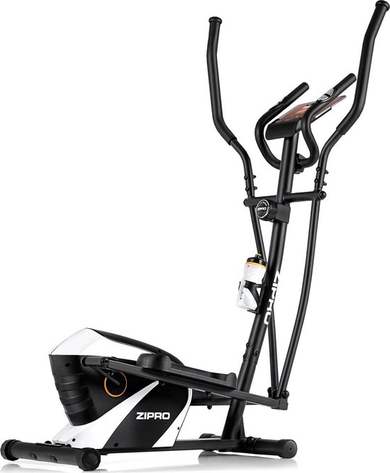 Zipro Shox RS Magnetische Crosstrainer, Hartslagsensoren, Gemakkelijk te transporteren, Antislippedalen, Flessenhouder, Homegym, Stabiele structuur, Max. gebruikersgewicht 120 kg, zwart en wit