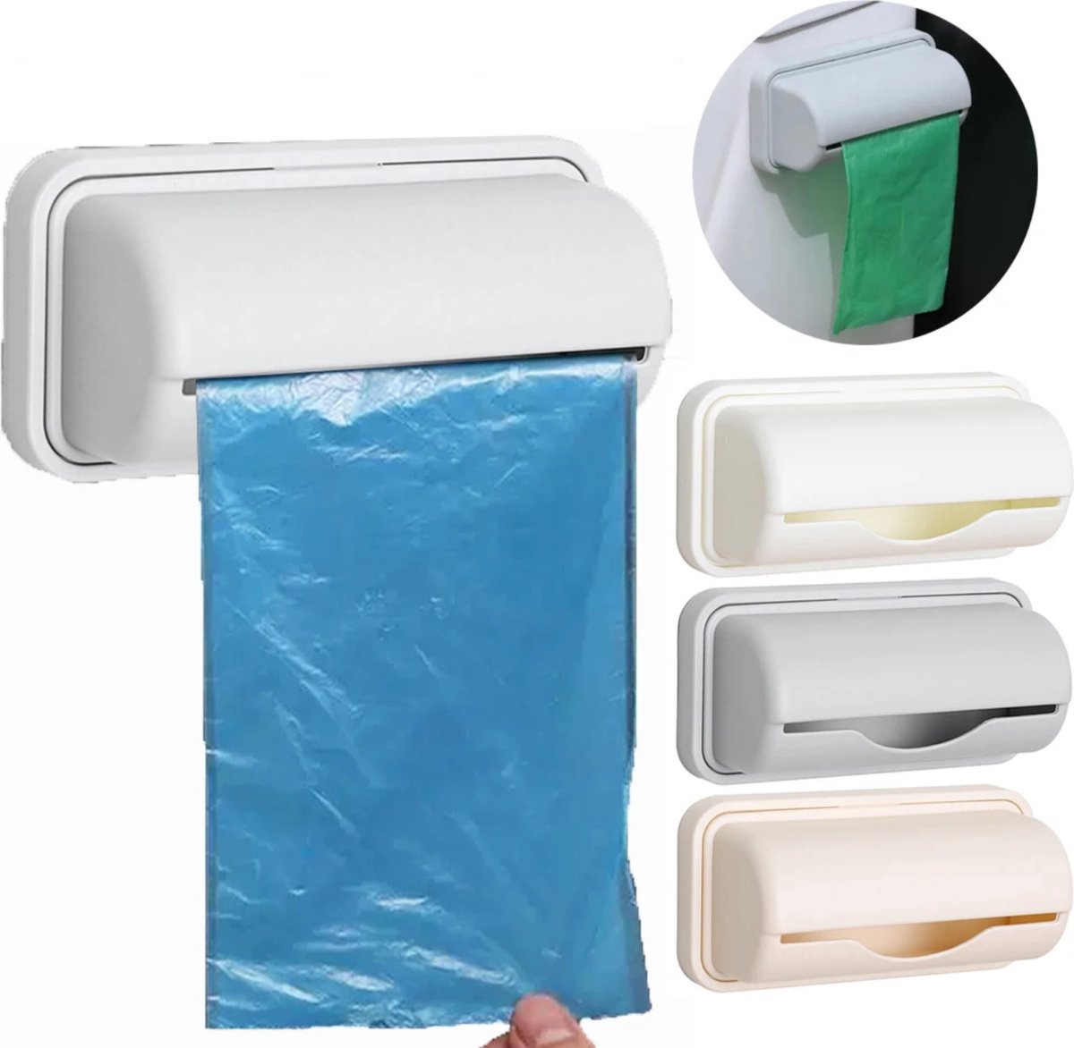 Goedkoopste Vuilniszak Dispenser - Vuilniszak Opbergdoos - Afvalzak Organizer - Voor Keuken Badkamer - Beige - LOUZIR