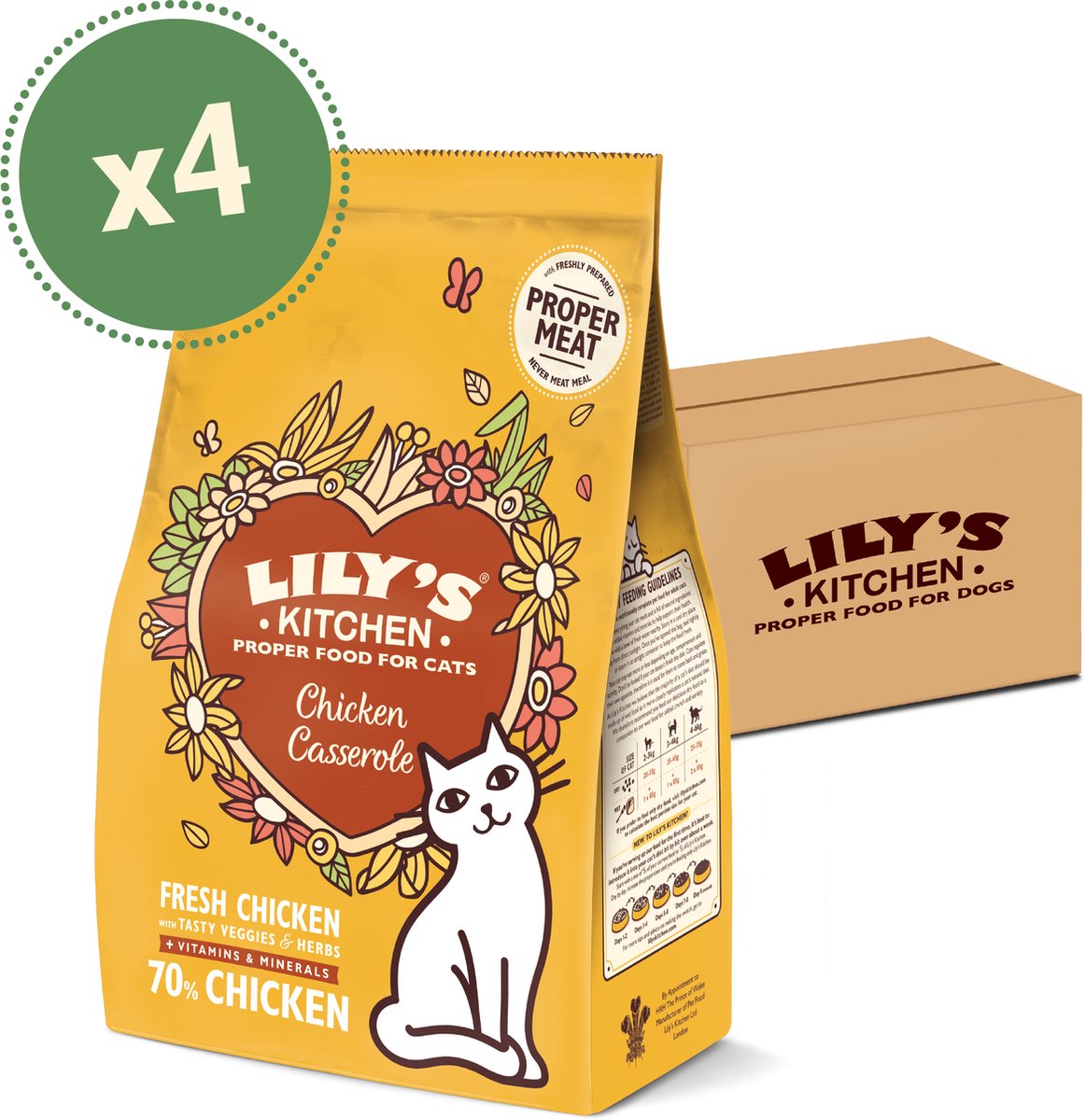 Lily's Kitchen - Kattenvoer Droogvoer - Stoofpotje met Kip - 4 x 800 g