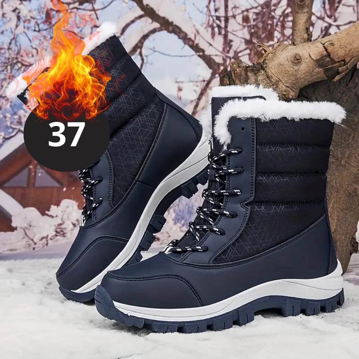 Bovista Snowboots Sneeuwschoenen Sneeuwboots Dames Wintersport Ski Skischoenen – 37 Laarzen Blauw