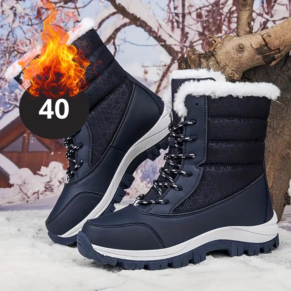 Bovista Snowboots Sneeuwschoenen Sneeuwboots Dames Wintersport Ski Skischoenen – 40 Laarzen Blauw