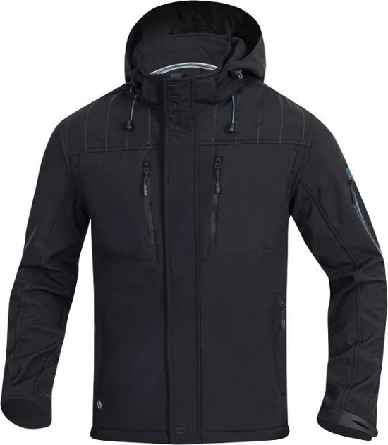 Stone Island 41027 Softshell jack met ritszakken en logo • Zwart • de