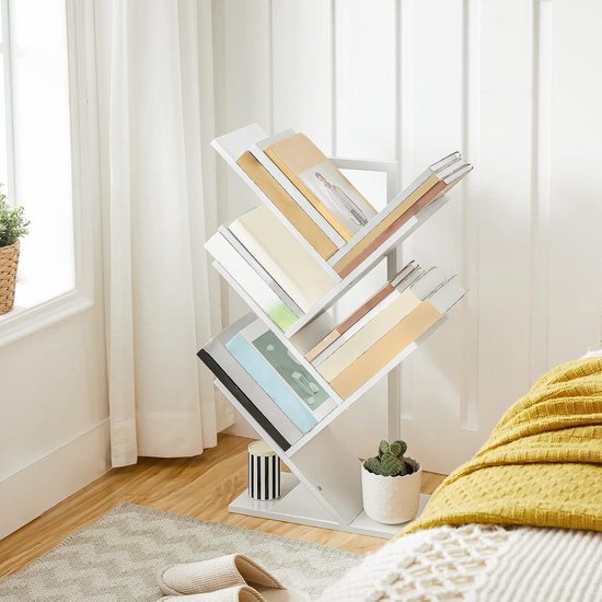ELPHECO Roterende boekenplank, kleine hoekboekenplank voor kleine ruimte, 360° weergave 4-laags vloerstaande boekenkast, plastic smalle boekenplank organizer voor woonkamer (zwart transparant, rond
