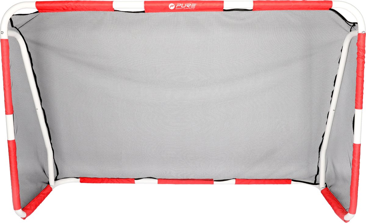 Pure2Improve – Voetbaldoel – Rood/Wit Metaal – 170x110x60cm