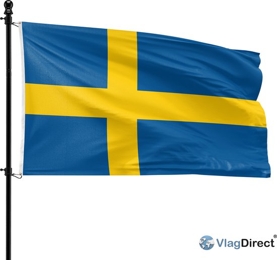 VlagDirect - Drapeau suédois - drapeau Suède - 90 x 150 cm.