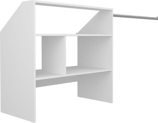 Ensemble dressing de grenier ARTIC EKIPA - Décor mélaminé Wit - 1 armoire - L197 x P50 x H94 cm