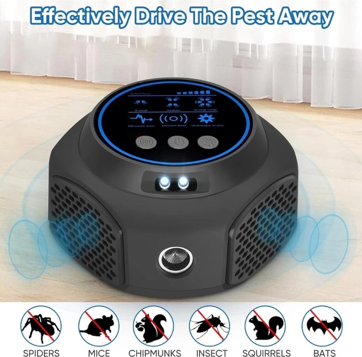 Ultrasone Muis Afschrikken - Plug-in Repeller voor Ratten en Squirrels, Effectieve Indoor Anti-Ratten en Muizenbestrijding