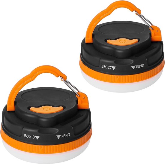 Oplaadbare campinglamp, Yizhet Retro LED campinglantaarn, 200 lumen, IPX4 waterdicht, 2600 mAh, tentlamp voor camping en noodgevallen (warm wit