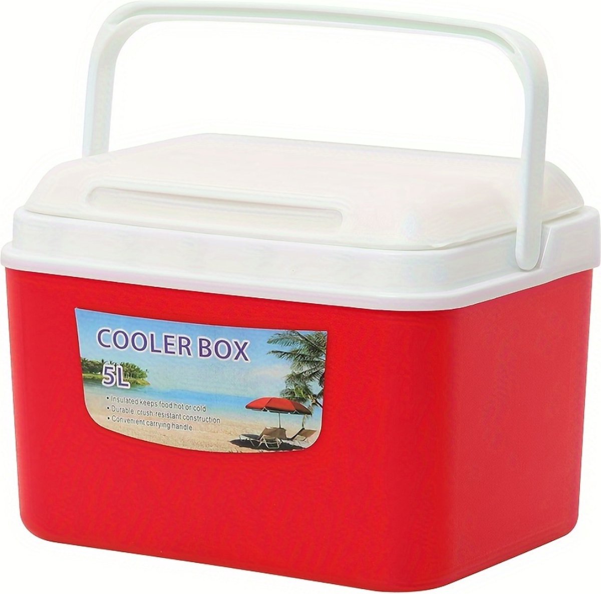 Nivard Koelbox - Koeltas - Frigobox - Autokoelbox - Lichtgewicht - Coolbox - Wielen - Draagbaar - Rood
