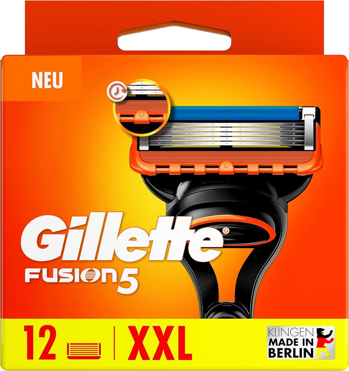 Gillette Fusion5 Scheermesjes Voor Mannen - 12 Stuks