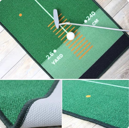 Golf Putting Mat Met Oefenhole - Golfputting - Putten 300 cm - Golf Putting Mat - Trainingsmaterialen van Merkloos — afbeelding 5