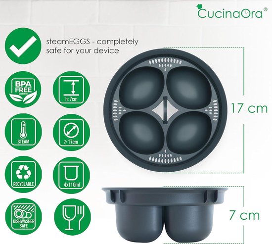 CucinaOra Thermomix TM6 Eierkoker Voor 10 Eieren, Eieren De Thermomix Accessoires Tm5 Tm31 Steam Eggs Gepocheerde 663963630