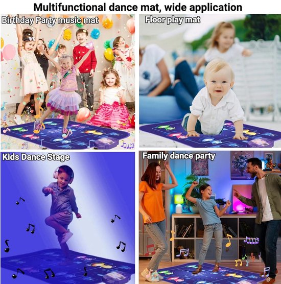 Tapis De Danse Interactif 8 Ans BuzzoXerex Tapis De Danse Musical Enfant - 6 Flèches LED, Bluetooth, 5 Modes De Jeu Pour 3-10 Ans Cd Musique