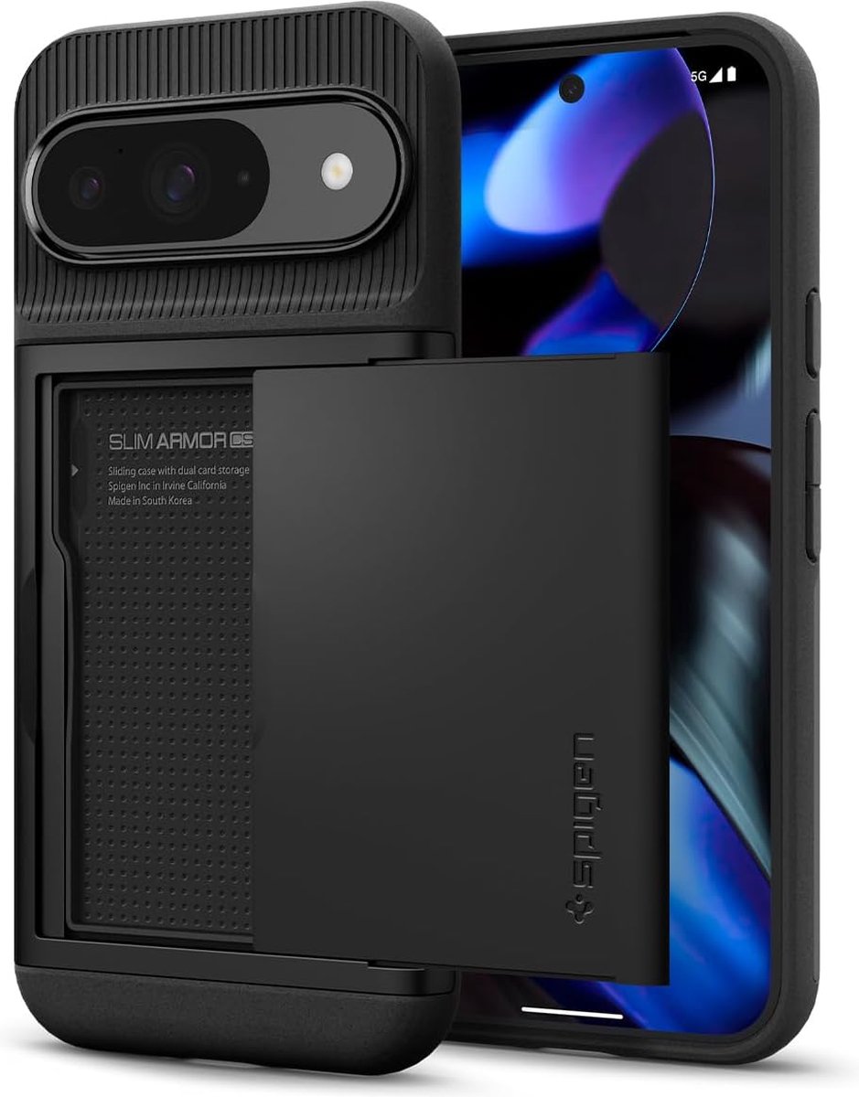 Spigen Geschikt voor Google Pixel 9 / 9 Pro - Back Cover Hoesje - Slim Armor CS - Zwart