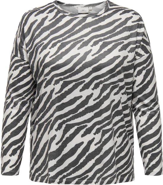 ONLY CARMAKOMA CARKAYA LIFE L/S TOP JRS Dames Top - Maat M
