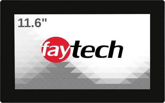 faytech open frame monitor 11,6" capacitieve IP65 front FT116TMCAPOFHBOB
