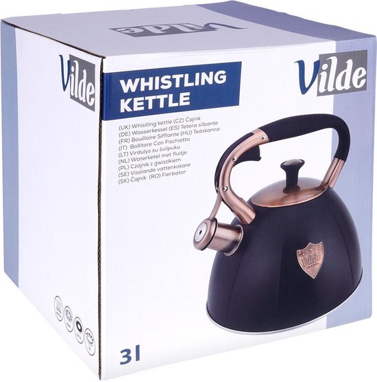 Bouilloire sifflante en acier inoxydable Zwart 3 l - Bouilloire avec sifflet - Bouilloire