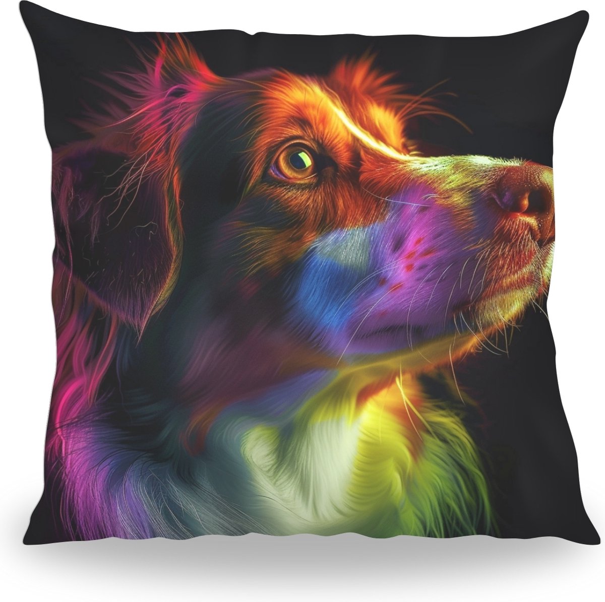 Kussen - Huisdier Portret - Kooiker 1 Color - 50 cm