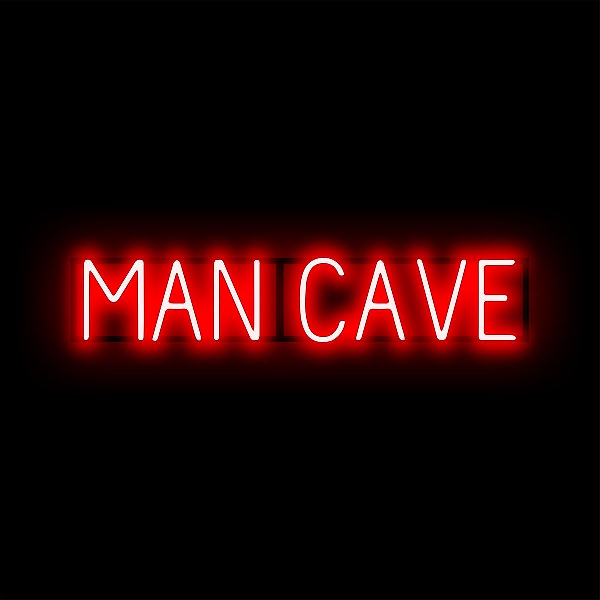 MAN CAVE - Lichtreclame Neon LED bord verlicht | SpellBrite | 81,44 x 16 cm | 6 Dimstanden & 8 Lichtanimaties | Reclamebord neon verlichting