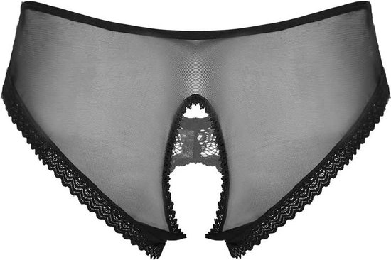 Slips ouverts sexy pour hommes - Lingerie pour hommes - Caleçons - Sous-vêtements - Zwart