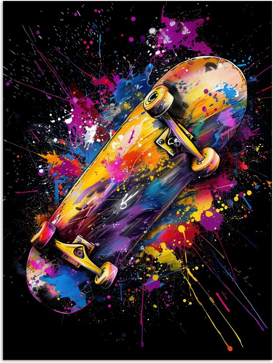 Poster 60x80 cm - Graffiti - Sport - Skateboard - Skate - Posters - Décoration murale chambre ado - Décoration chambre ados - Accessoires chambre jeunesse ado
