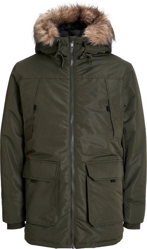 JACK&JONES - JJECONSTRUCT FAUX FUR PARKA SN - Heren - Buitenjassen